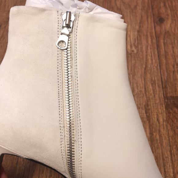 Rag & Bone Beha White Suede Leather Stiletto Ankle Boot Size 8.5 (38.5) - Picture 8 of 16